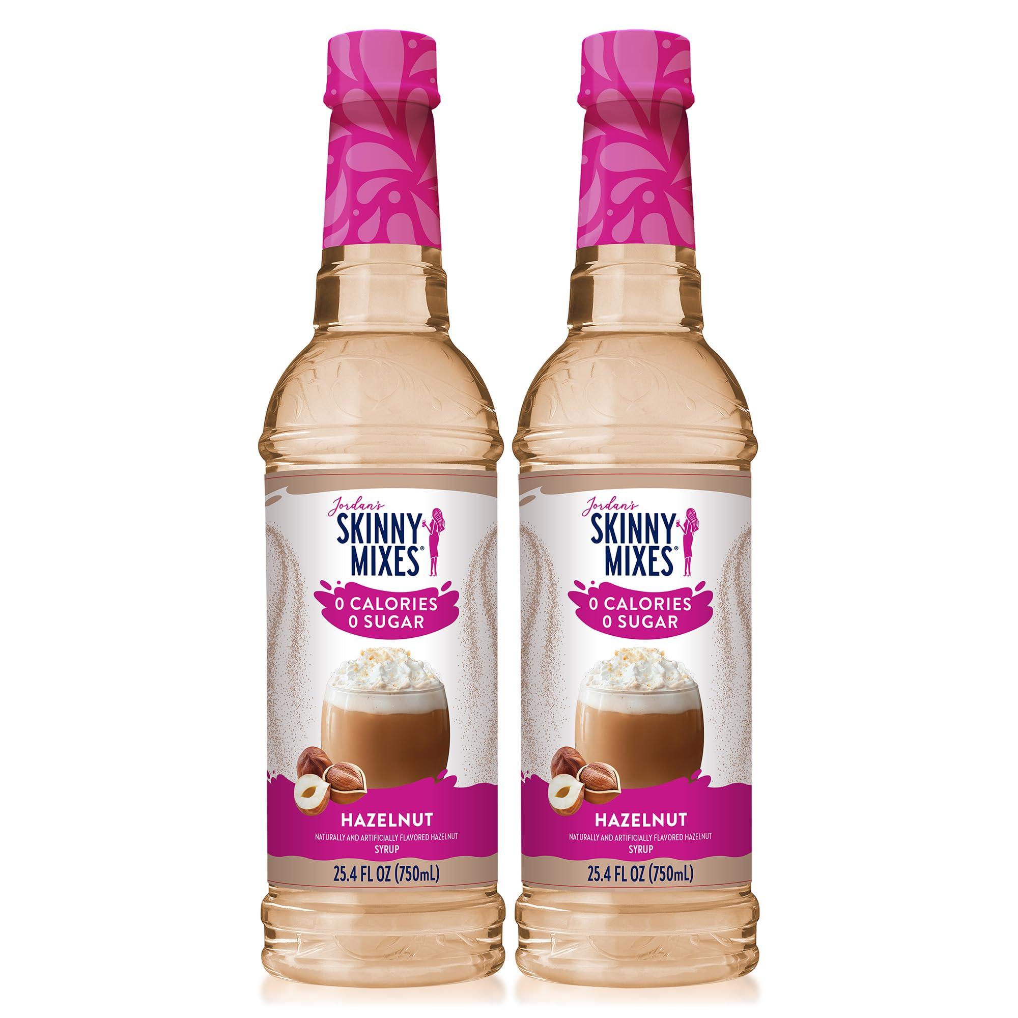 Jordan's Skinny Mixes Jordan\'s Skinny Syrups, Hazelnut Coffee Syrup, Sugar Free, 25.4 Ounces (Pack of 2), Zero Calorie Drink Flavoring & Mixes