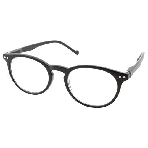 Wise Eyewear Wise Eyewear High Magnification Power Strong Reading Glasses Readers +4.00 to +6.00 (Black, 5.00)