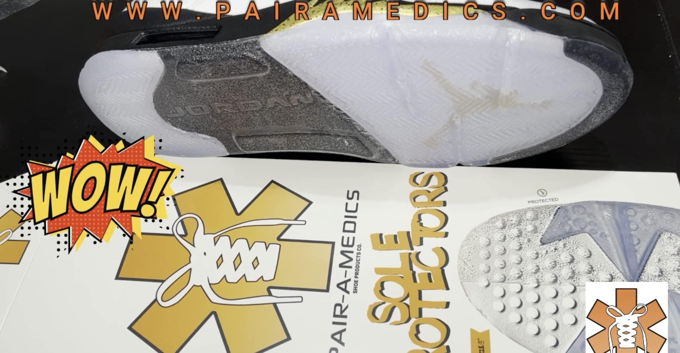 Pairamedics Shoe Products Company Pairamedics Sole Protectors Shoe Crease Protector for Sneakers, Self-Adhesive Crease Protectors in a Non-Slip Design, Waterproof Shoe Covers in Crystal Clear Self-Stick Pads