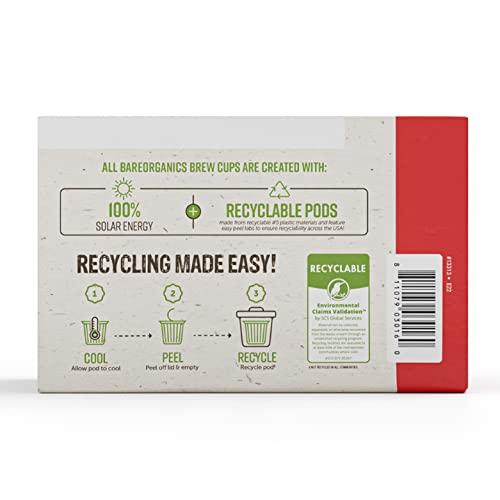 BareOrganics BareOrganics 13313 Cardio Care USDA Organic Coffee Pods, Keurig K-Cup Compatible Organic Coffee Pods, Infused with Superfoods & Probiotics, Vegan Friendly, Gluten Free, 10 Single Serve Cups