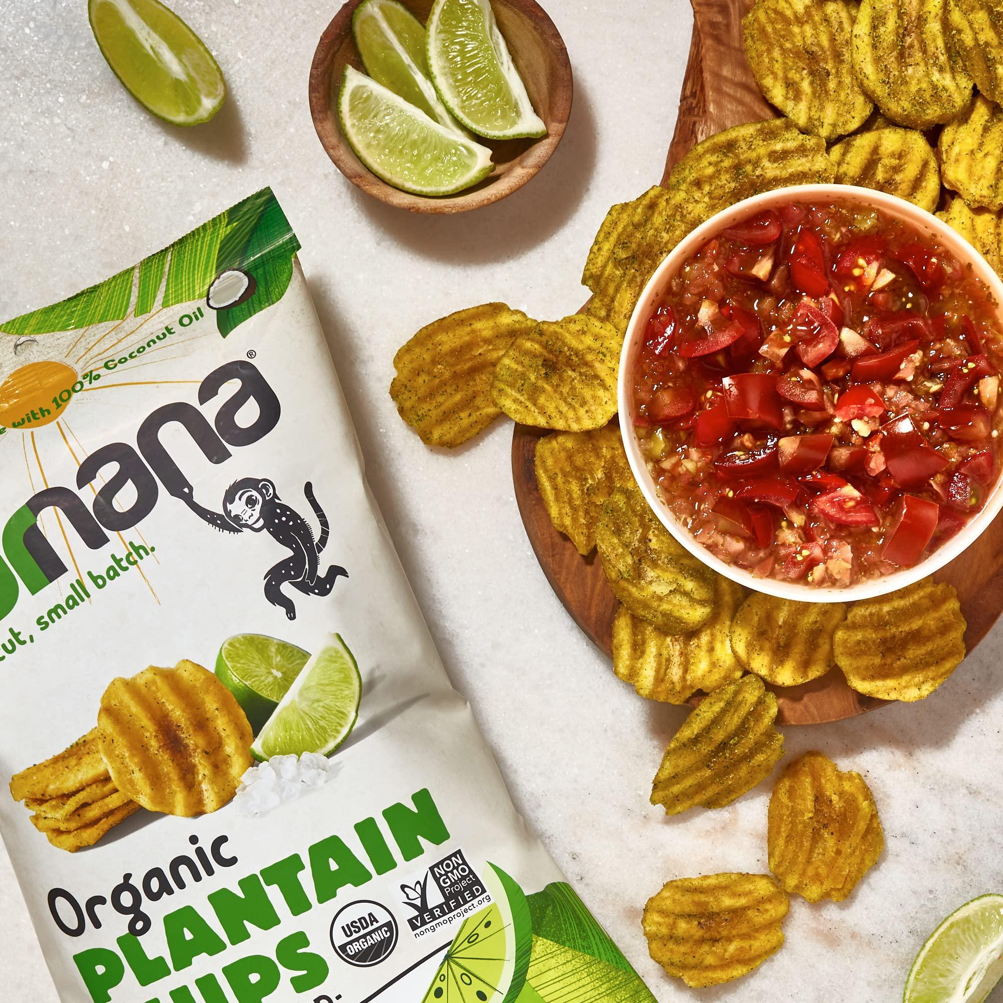 Barnana Barnana Organic Plantain Chips - Acapulco Lime - 5 Ounce, 3 Pack Plantains - Barnana Salty, Crunchy, Thick Sliced Snack - Best Chip For Your Everyday Life - Cooked in Premium Coconut Oil