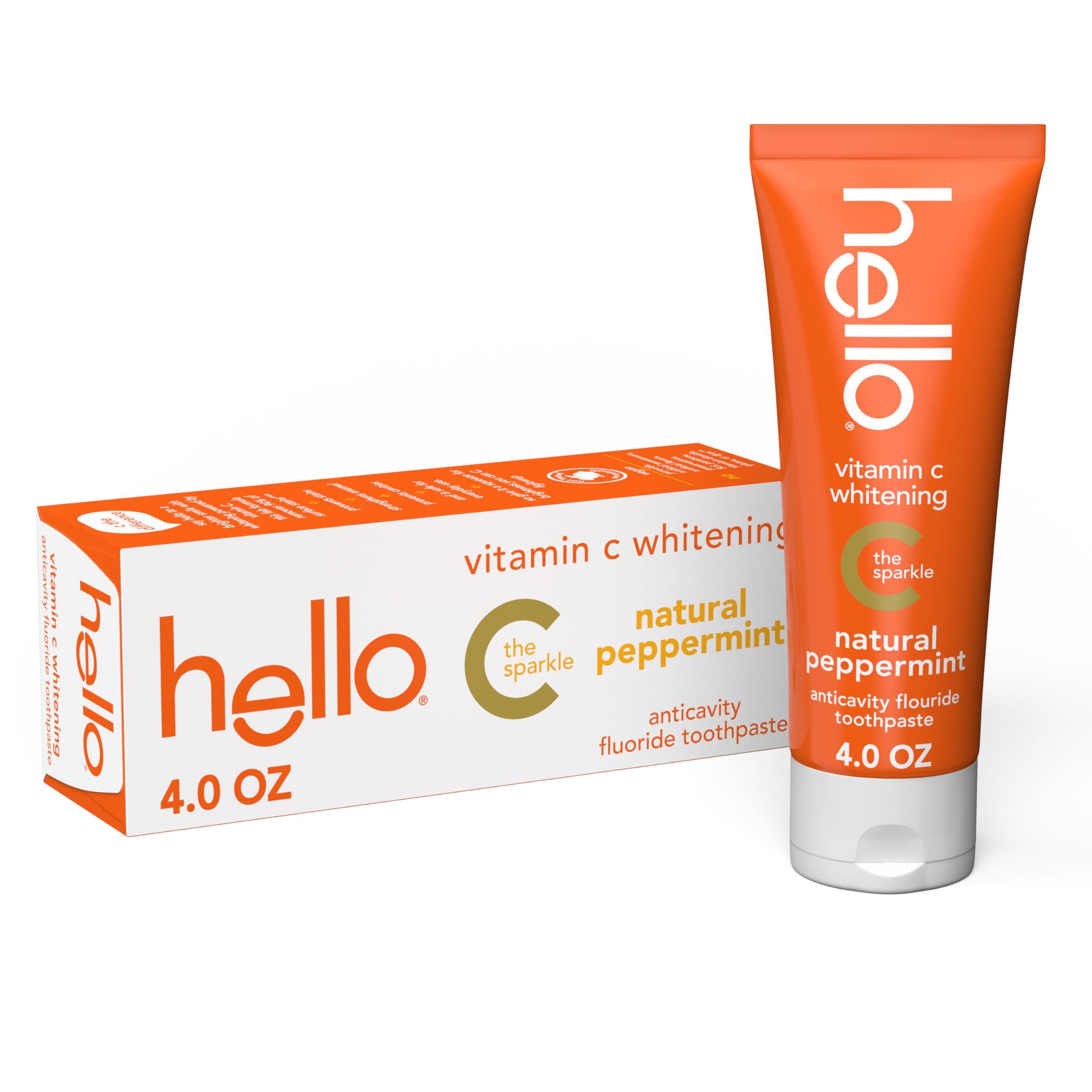 hello hello Variety (Unicorn, Strawberry, Dragon) Kids Toothpaste Bundle with hello Vitamin C Whitening Adult Toothpaste, Fluoride, 4.2 and 4 Ounce