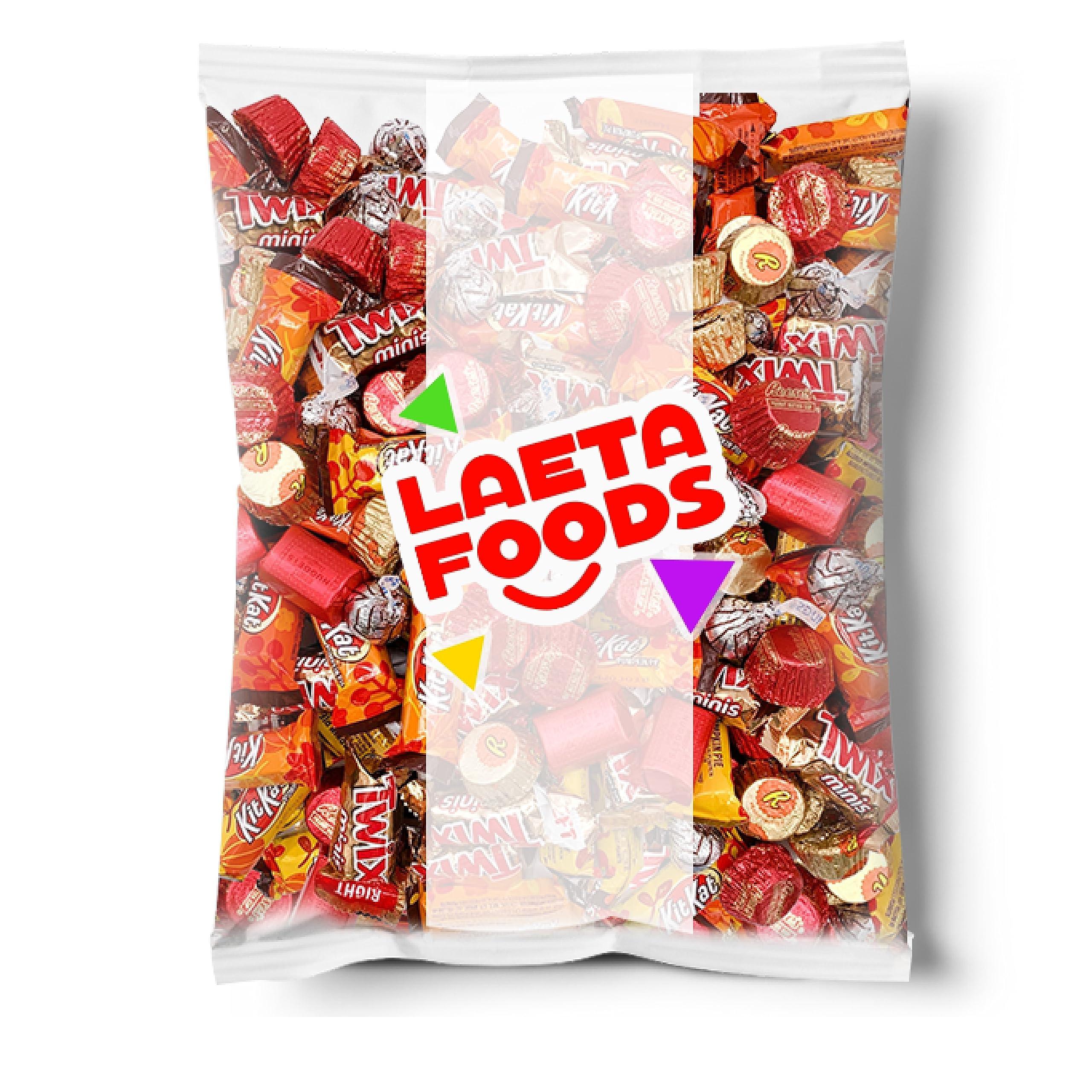 LAETAFOOD Halloween Chocolate Candy Variety Pack - Popular Brands Individually Wrapped Fall Mixed Delights (3 Pound Bag - Approx. 150 Count)