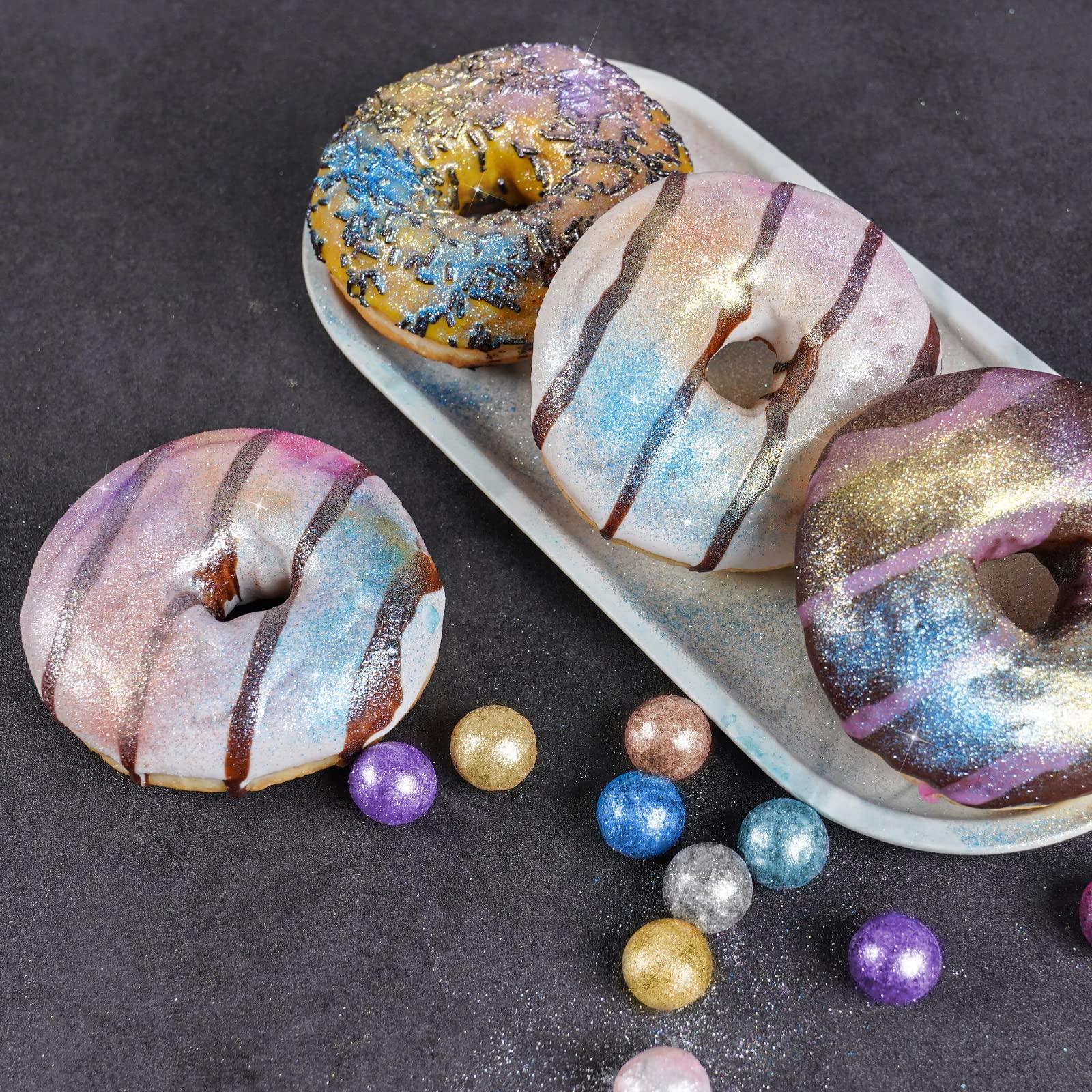 NiHome NiHome Edible Food-Grade Glimmer Powder Glitter Luster Dust Metallic Food Decorating Sprinkle Glimmery Dust for Drink Wine Beverage Cake Candy Dessert Bakery Restaurant Vegan (0.18oz/5g, Pink)