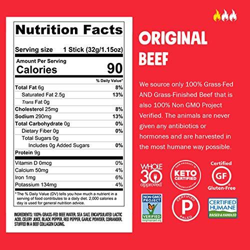 Chomps Chomps Variety Trial Pack, Grass Fed and Free Range Beef & Turkey Sticks, 8 Flavor Pack - Keto, Paleo, Whole30