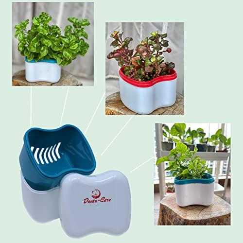 Dentu-Care Polident 3 minutes Denture Cleaner 84 Tablets Bundle Dentu-Care Denture Case and Brush | Easy To Maintain Good Clean Full/Partial Dentures Mouthguards | No More Spongy Painful Gums