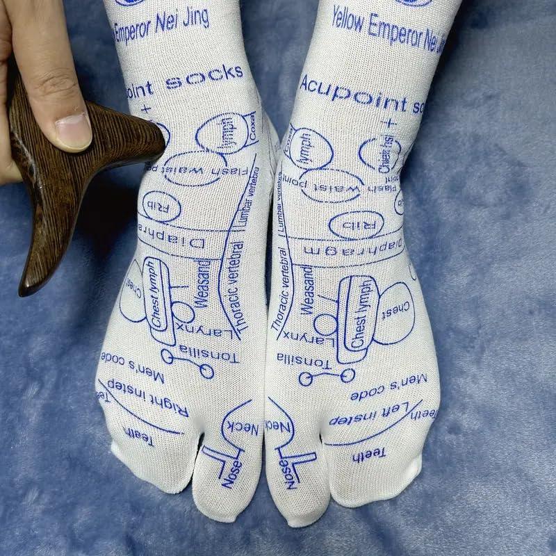Generic Generic Saludea Reflexology Socks Set,Zen Reflex Socks,Reflexology Socks with Trigger Point Massage Tool,Beginner Acupoint Massage Tools for Foot(Men (9-12), 2pair)