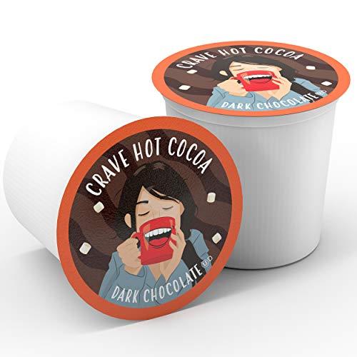 Crave Beverage Crave Hot Chocolate Pods, Compatible with 2.0 K-Cup Brewers, Dark Chocolate, 40 Count
