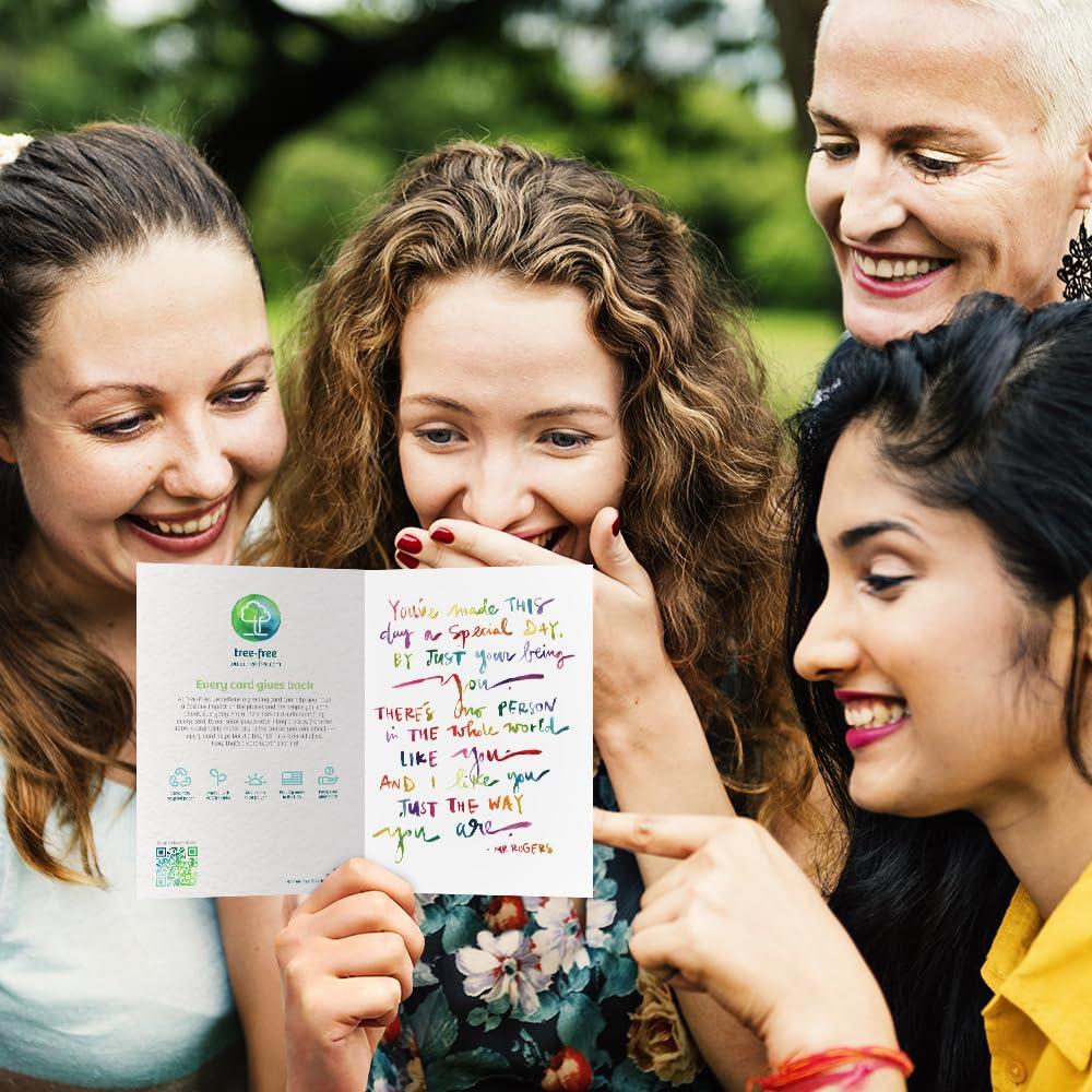 Tree-Free Greetings Tree-Free Greetings - All Occasion Cards - Artful Designs - 12 Cards + White Envelopes - Made in USA - 100% Recycled Paper - 4\"x6\" - Special Day (FS54547)