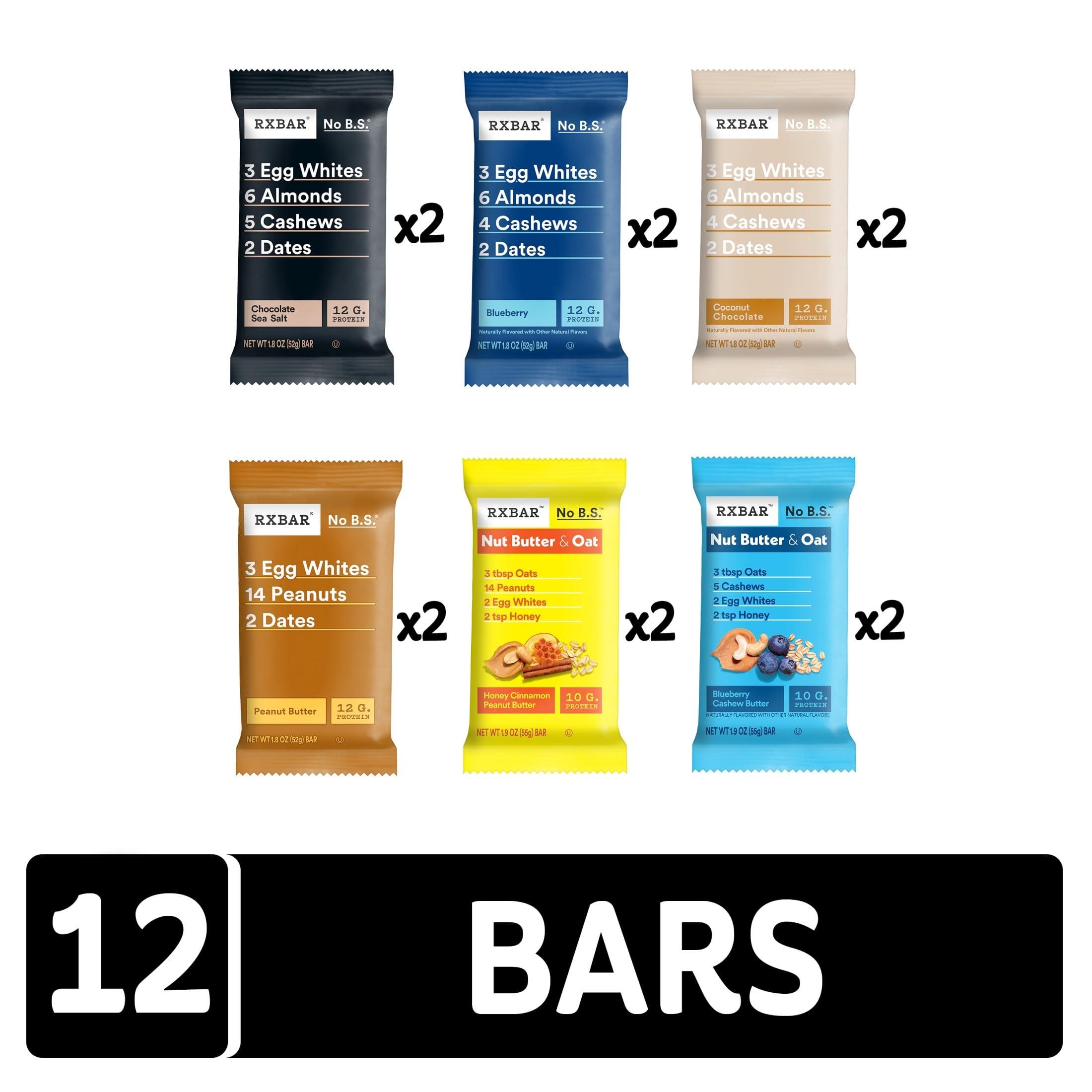 RXBAR RXBAR Protein Bars, Protein Snacks, Snack Bars, Variety Pack (12 Bars)