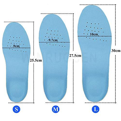 LLIMUE LLIMUE 2 Pieces Orthotic Insoles for Plantar Fasciitis with Arch Support Shock Absorption,White,L