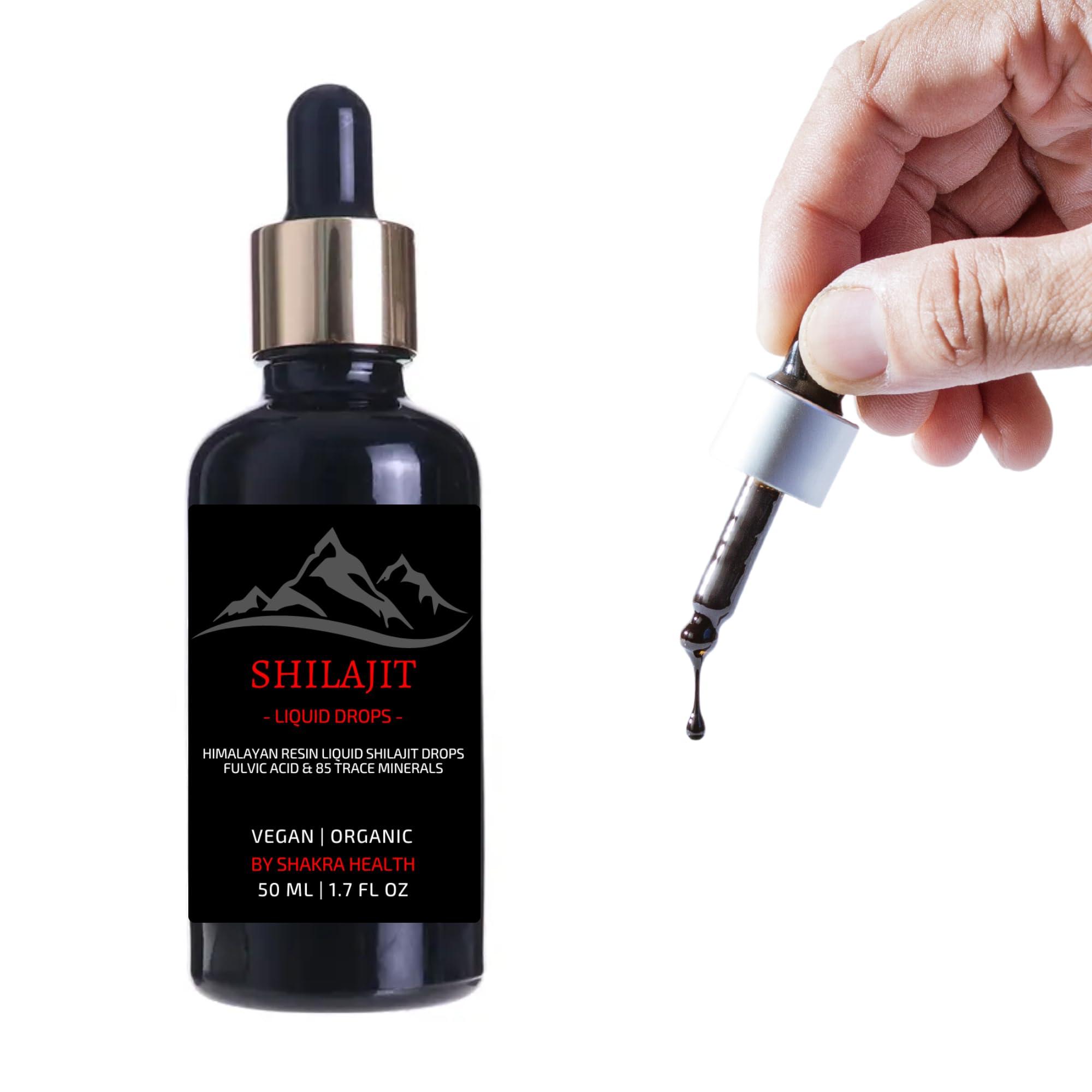 Shilajit Liquid Drops Shilajit Liquid Drops 50ml / 1.7fl oz Pure Himalayan Shilajit with Dropper. Authentic, Vegan & Organic, Fulvic Acid & Natural Trace Mineral Complex