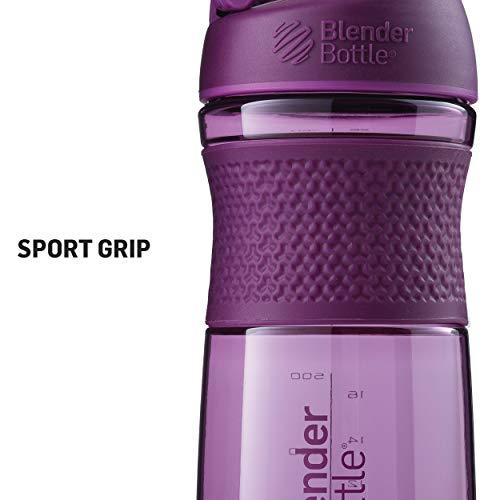 BlenderBottle BlenderBottle SportMixer Shaker Bottle Perfect for Protein Shakes and Pre Workout, 28-Ounce, Black