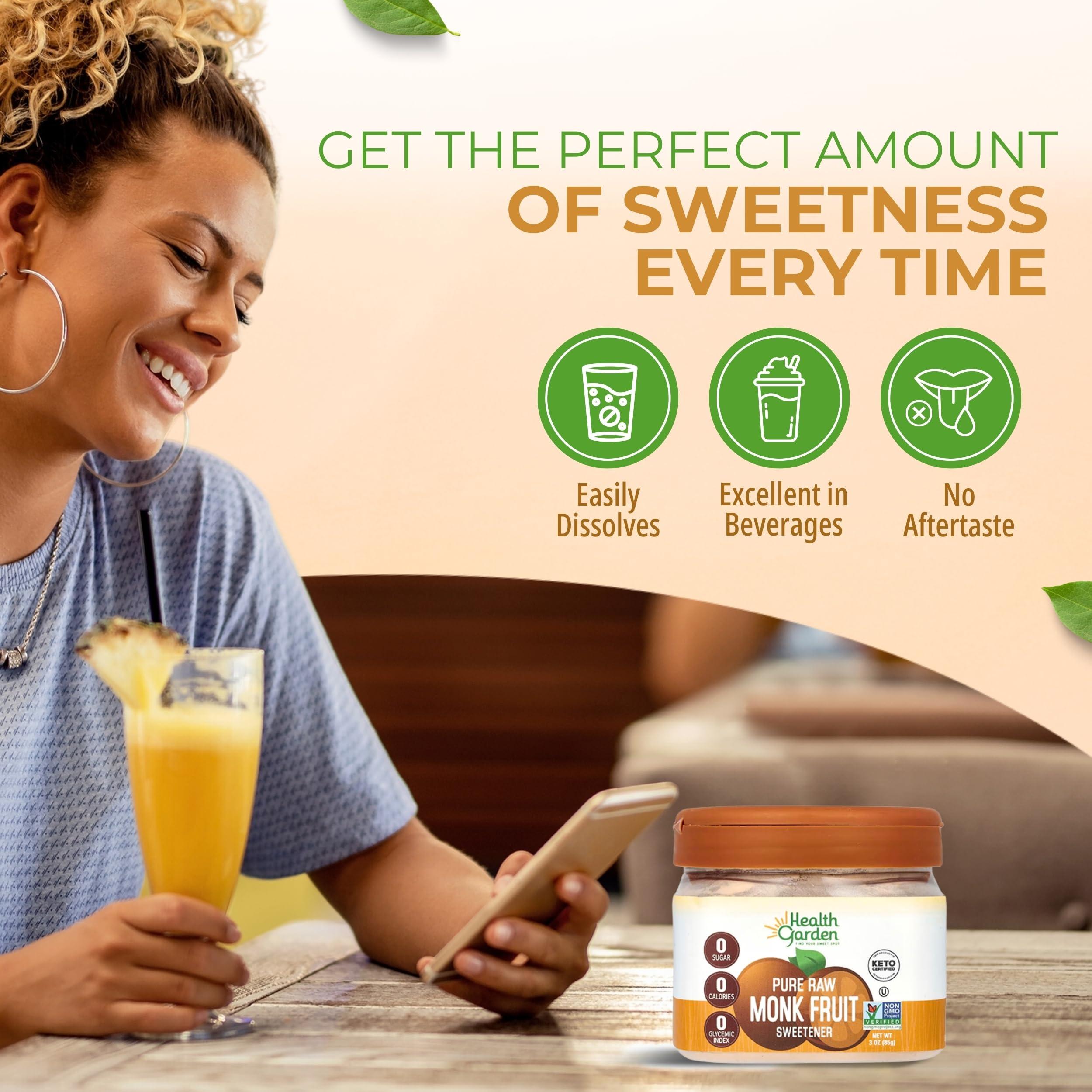 HEALTH GARDEN Raw Monk Fruit 3 oz Jar