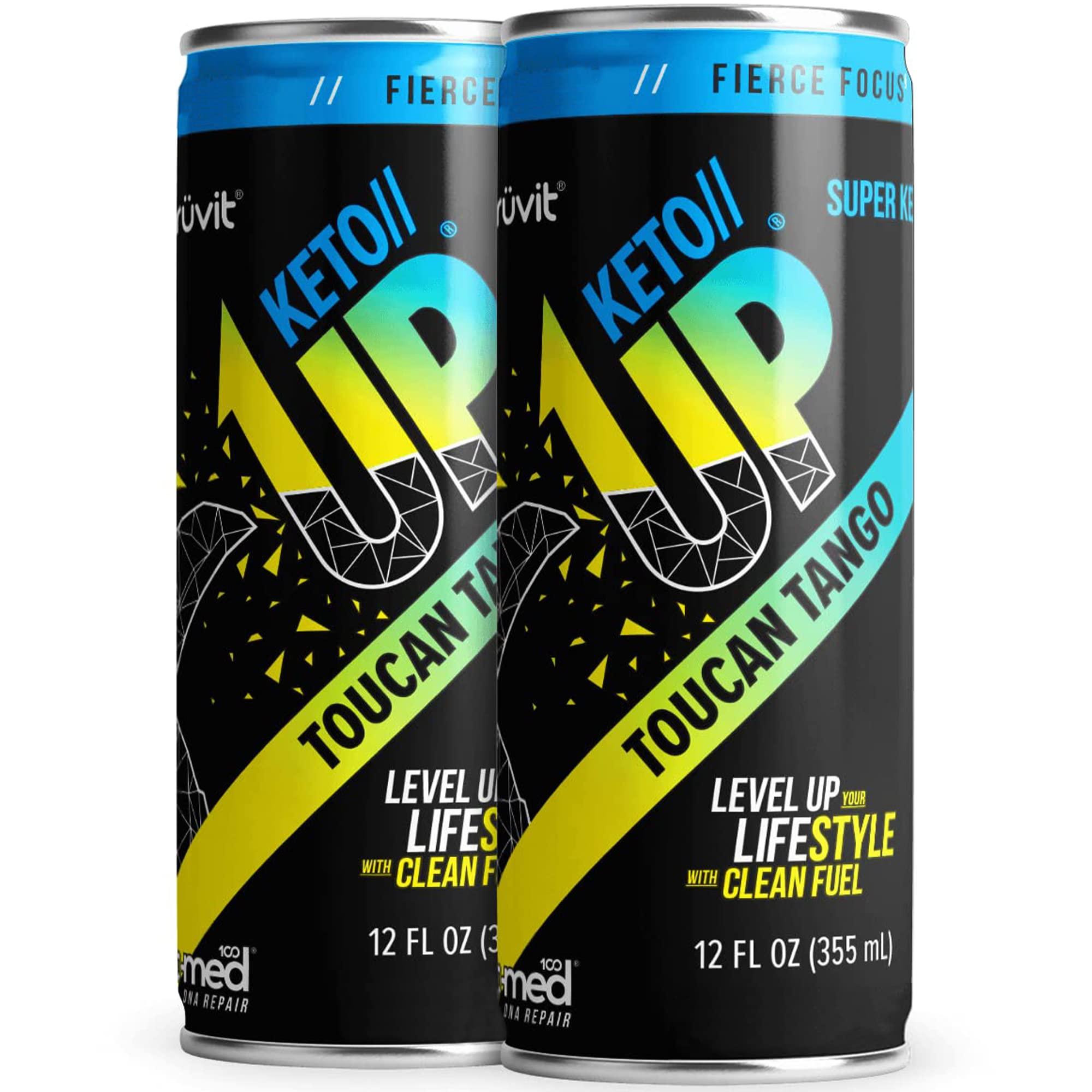 PRÜVIT The Toucan Tango Keto//Up® Drink – Ready-to-Drink Ketones for Focus for Men and Women - 12 Pack