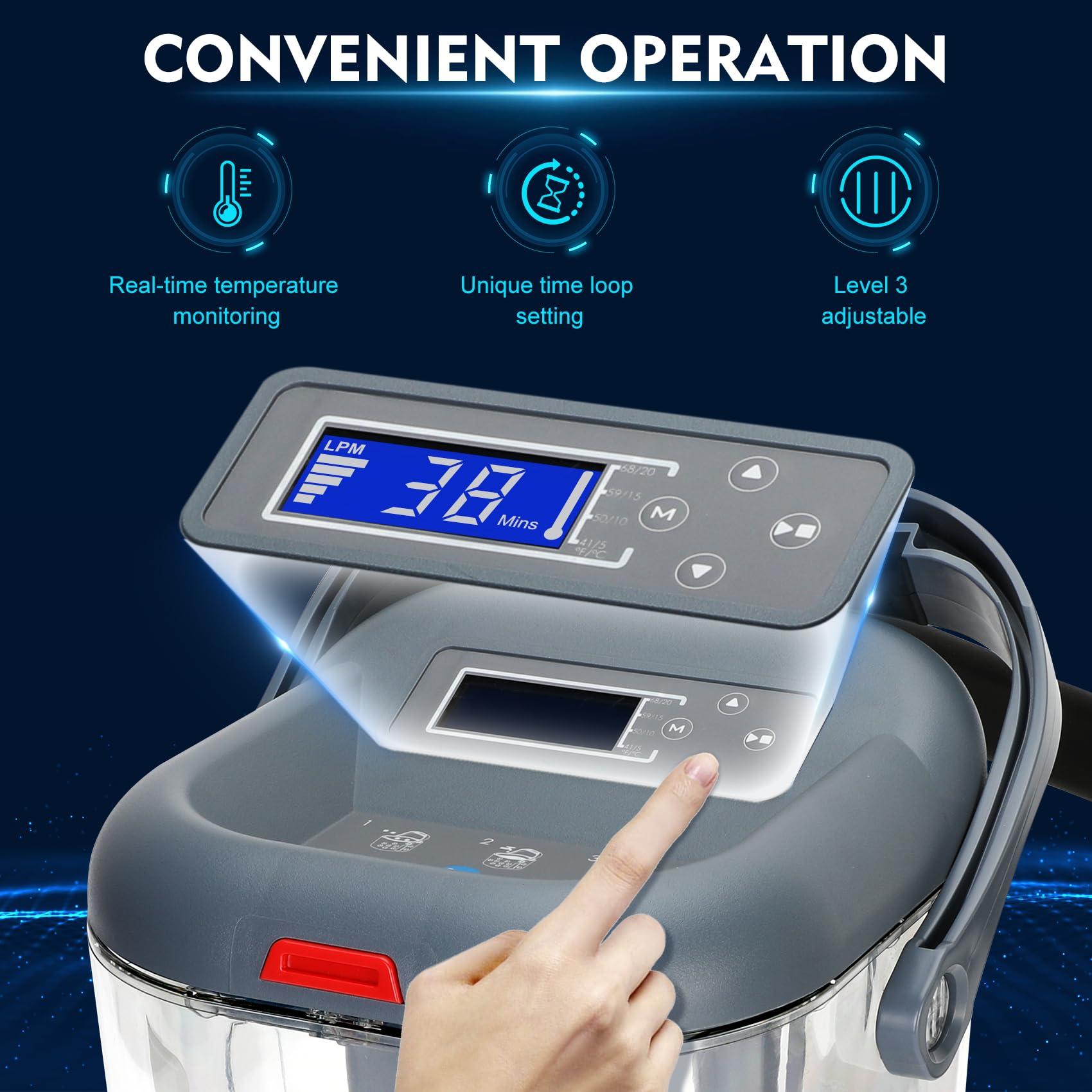 Yhaofu Ice Man Machine for Knee After Surgery,Cold Therapy Machine,Continuous Cold Treatment After Surgery Knee,Ankle,Cervical and Back Joint Cold Pack (Universal Pad),Adjustable Time Temperature and Flow