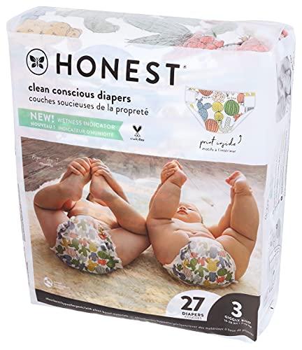 The Honest Company The Honest Company - Eco-Friendly and Premium Disposable Diapers - Pandas, Size 3 (16-28 lbs), 27 Count