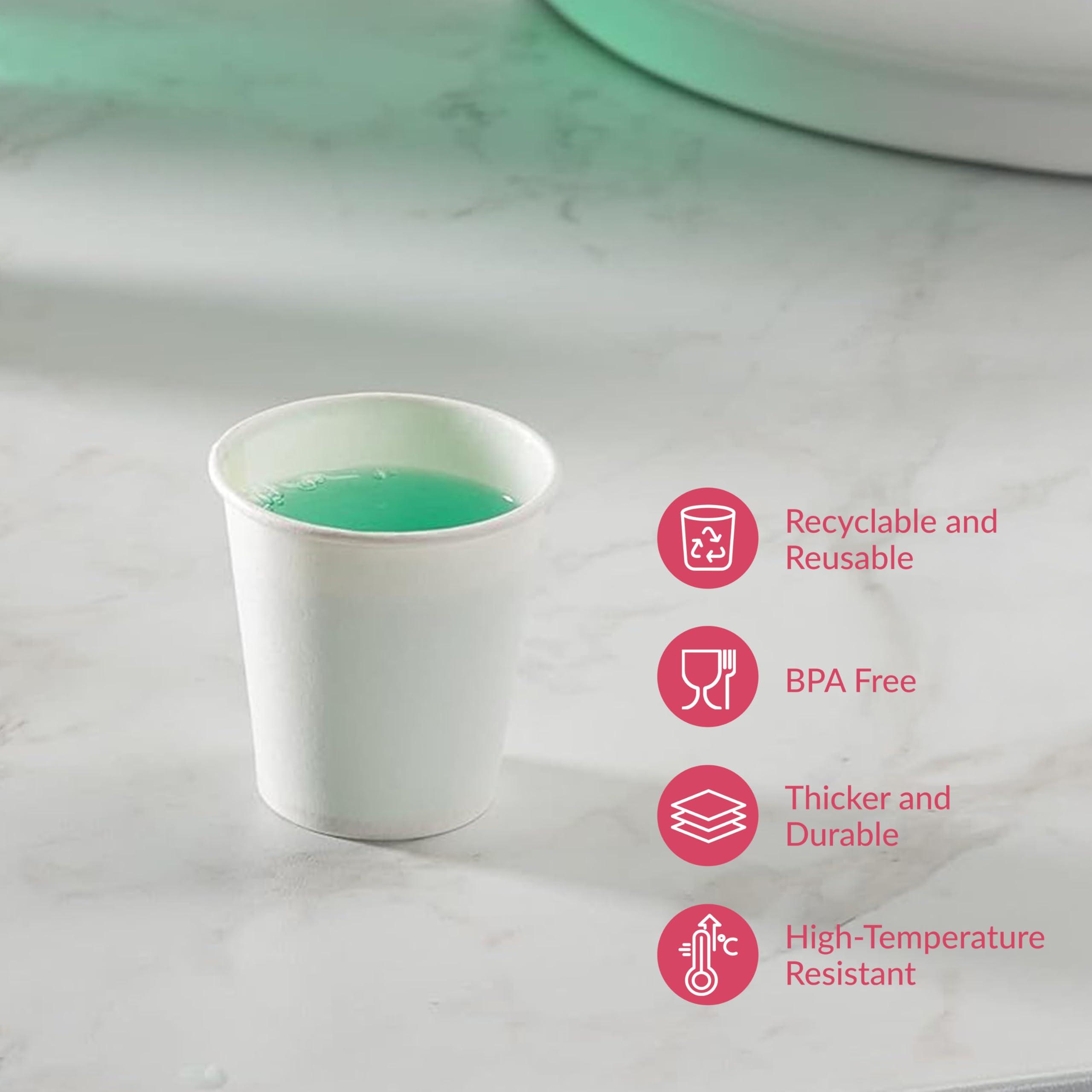 Prestee Prestee 500 Pack 3oz Paper Cups - Disposable Paper Cups, Paper Coffee Cups for Espresso Hot Cups, Disposable Mini Bathroom Cups, Disposable Mouthwash Cups, Small Snack Cups for Water, 3 oz Paper Cups