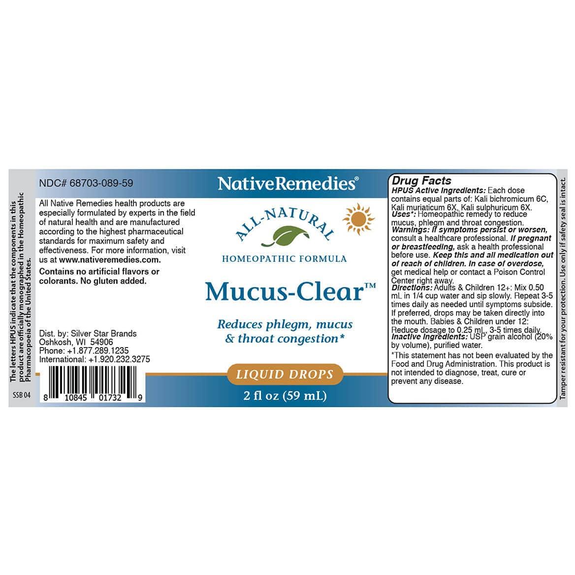 Native Remedies Native Remedies Complete Mucus-Clear ComboPack for 24 Hour Relief of Mucus & Phlegm Congestion