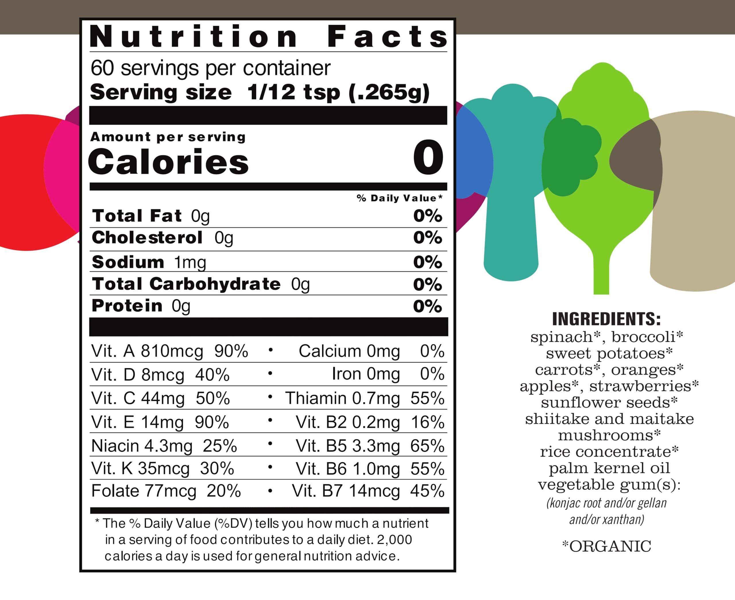 ENOF ENOF Organic Powder Supplement Made with 10 Organic Fruits & Vegetables, Gluten-Free, Non-GMO, 6 Mo. Supply