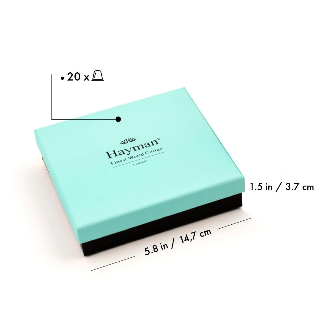 Hayman - Finest World Coffee Hayman Coffee, 100% Ethiopia Yirgacheffe Coffee, Coffee Pods For Nespresso Original Line Coffee Machine, 20 Pods | Espresso Pods Compatible With Nespresso Pods Original Machines, Ethiopian Coffee