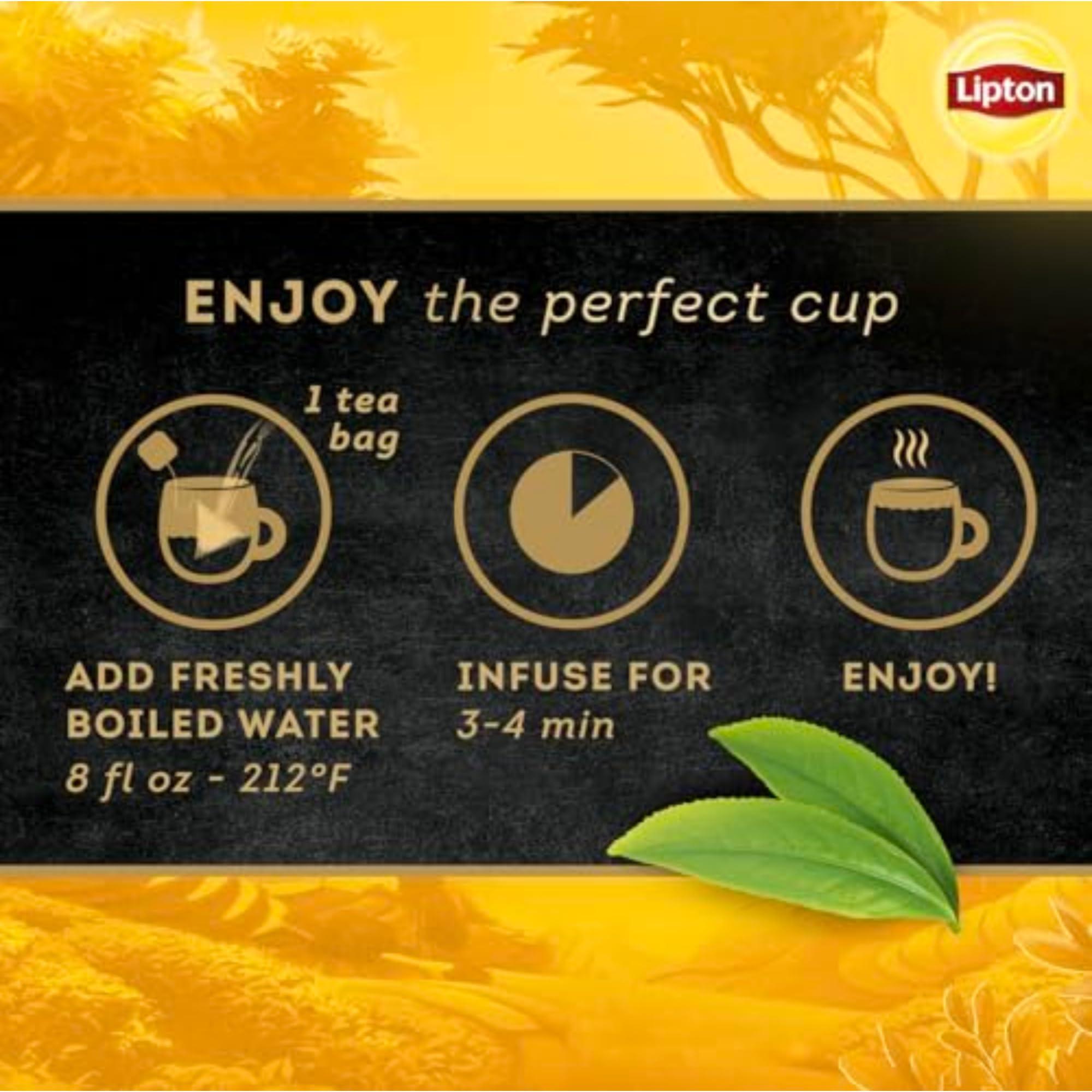 Lipton Lipton Black Tea English Breakfast, Pyramid Tea Bags, Flavored Teabags, 80 Total Bags (20ct - Pack of 4)