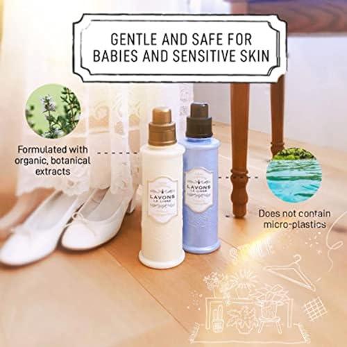 LAVONS LAVONS Fabric Conditioner, Fabric Softene rLiquid, for Laundry and Baby Clothes, Safe for Sensitive Skin, from Japan, 20.3 Fl Oz - French Macaron