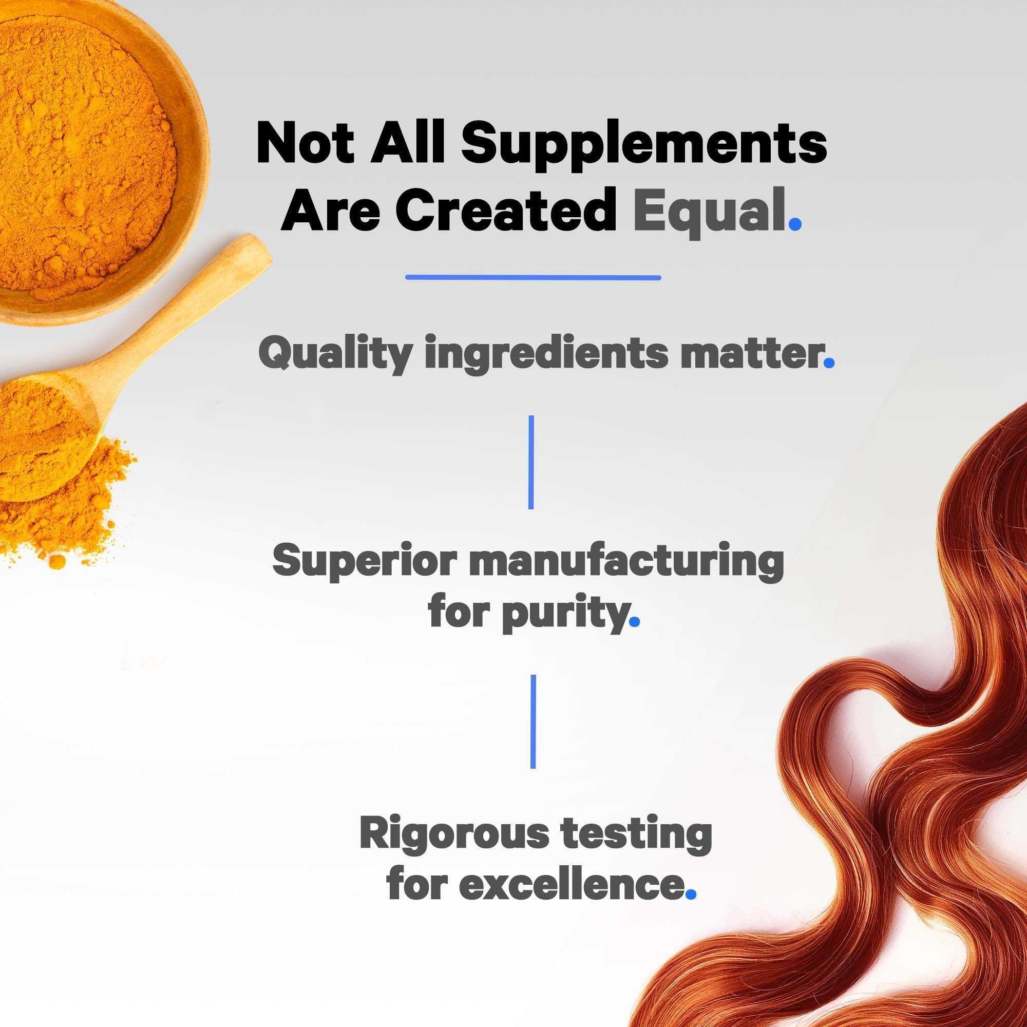 Codeage Codeage Hair Vitamins 10000 mcg Biotin, Keratin, Collagen, Vitamin A, B12, C, D3, E, Zinc, Turmeric, Probiotics, Enzymes, Inositol - Hair Care Support - Healthy Hair Supplement Pills - 2 Pack