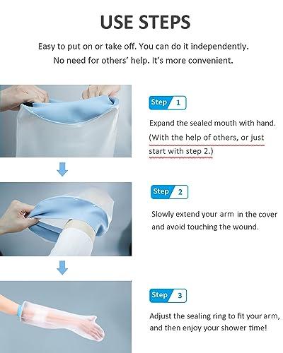 CureSquad CureSquad Waterproof Cast Cover Arm Adult, Cast Covers for Shower Arm Cast Cover for Swimming, Soft Comfortable Arm Cast Protector for Shower, Reusable Cast Bag for Bandages, Wound Care Supplies