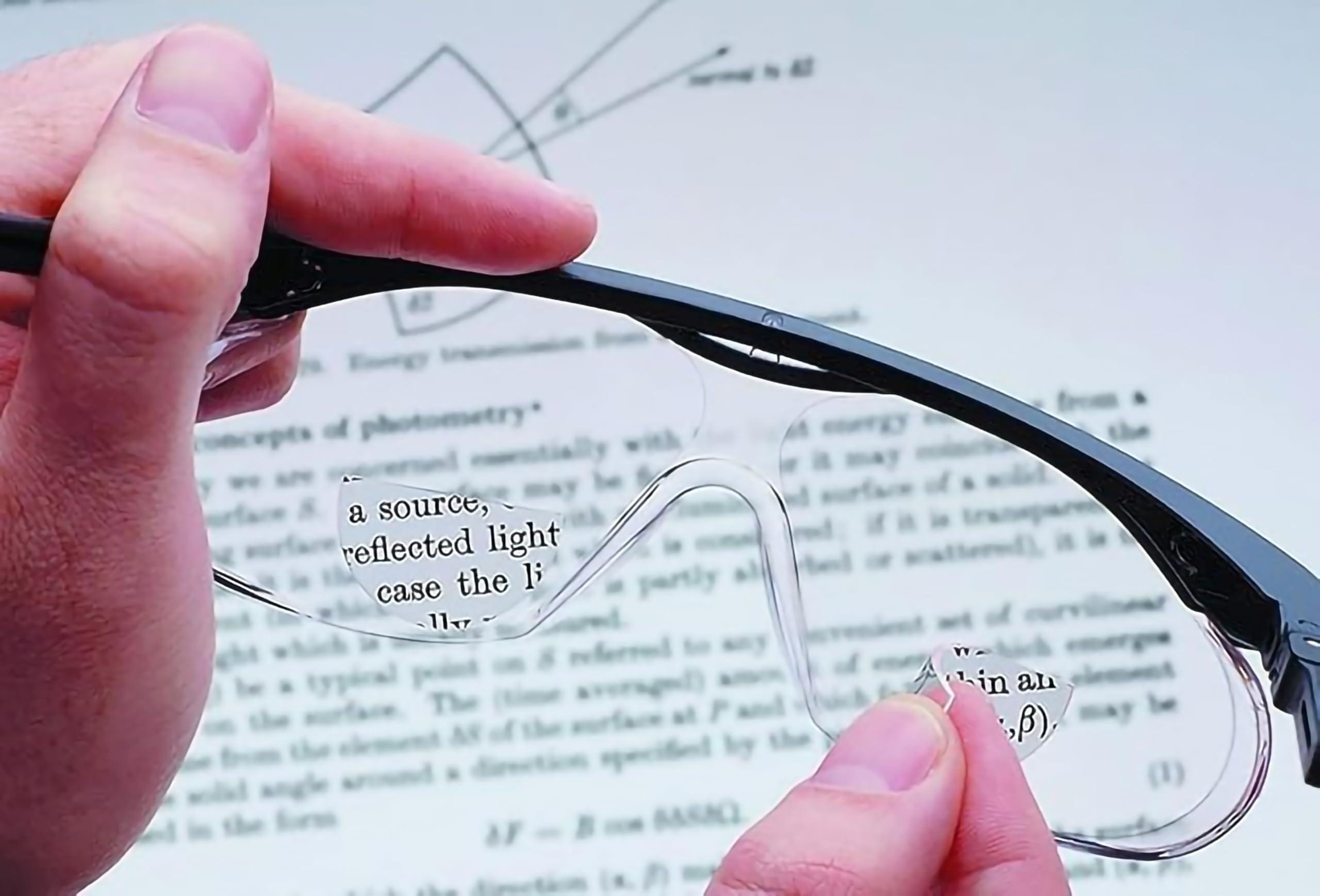 OPTX 20/20 OPTX 20/20 Hydrotac Stick On BiFocal Reading Lenses +2.50 Men Women Magnifying Bi-Focal Reusable Reader Adhesive Stickers