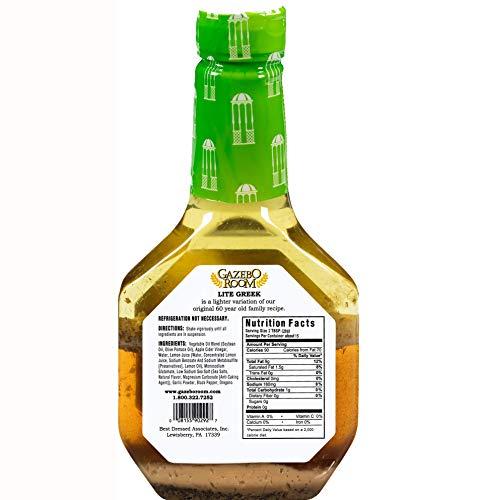 Gazebo Room Gazebo Room Lite Greek Salad Dressing and Marinade 16 Oz (6 Pack)