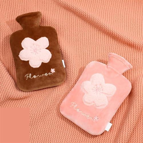 WAOCEO Hot Water Bag Hot Water Bottle Cute Hot Water Bag, Water Injection Warm Hands, Women Waist Hot Compress, for Student and Adult, Small and Large Size Warm Water Bags Rubber Hot Water Bottle (Color : A
