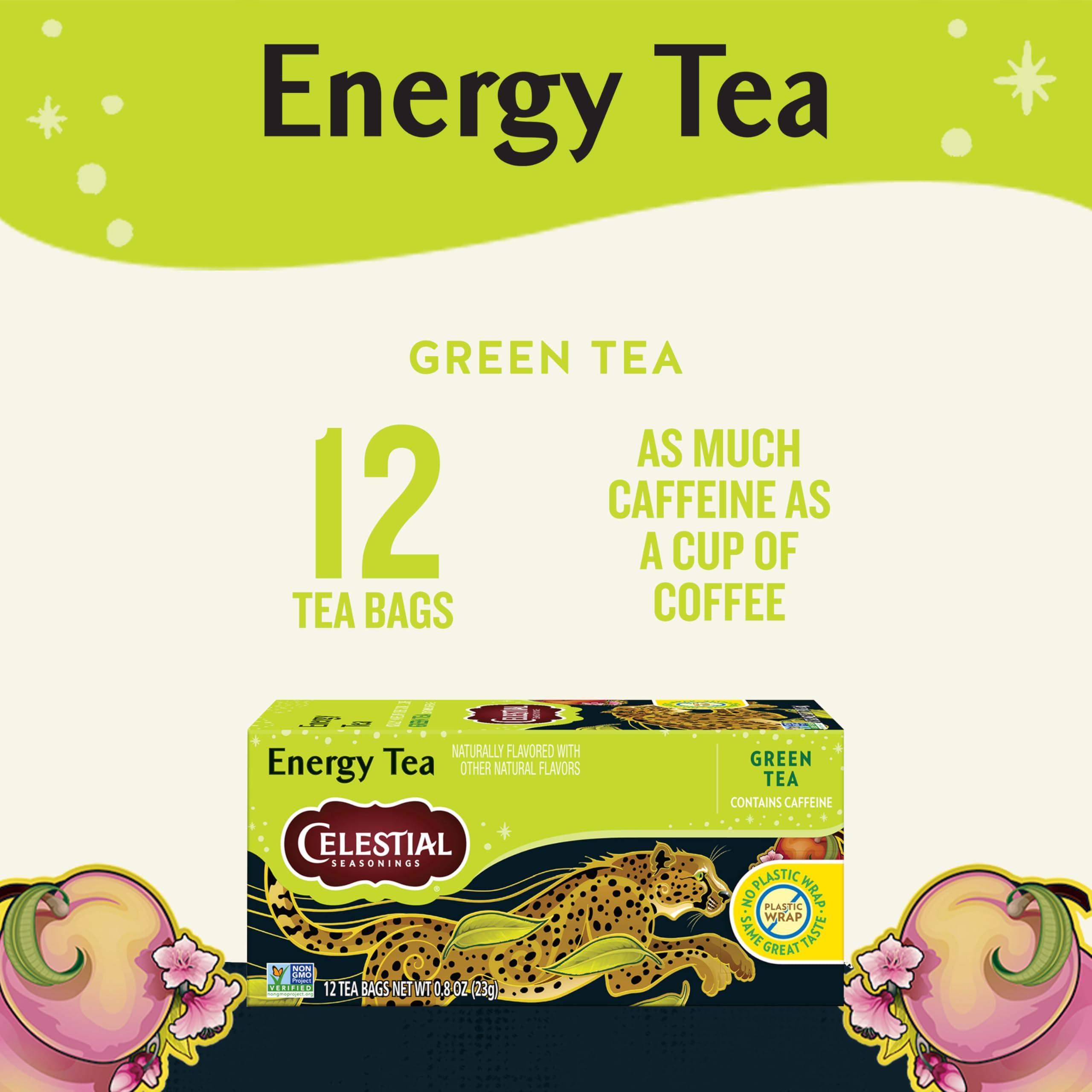 Celestial Seasonings Celestial Seasonings Energy Green Tea, Caffeinated, 12 Tea Bags Box, (Pack of 6)