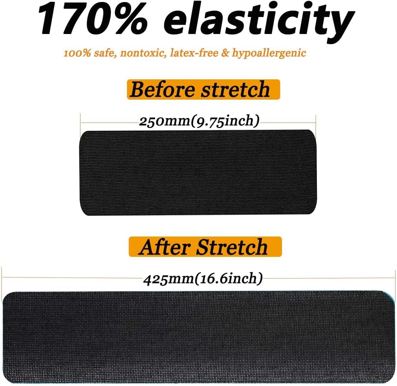 ANAMPION Kinesiology Tape Pro Athletic Sports (60 Precut Strips) Waterproof Breathable Athletic Elastic Kneepad Muscles & Joints Pain Relief Knee Taping for Gym Fitness Running Tennis Swimming FootballBlack