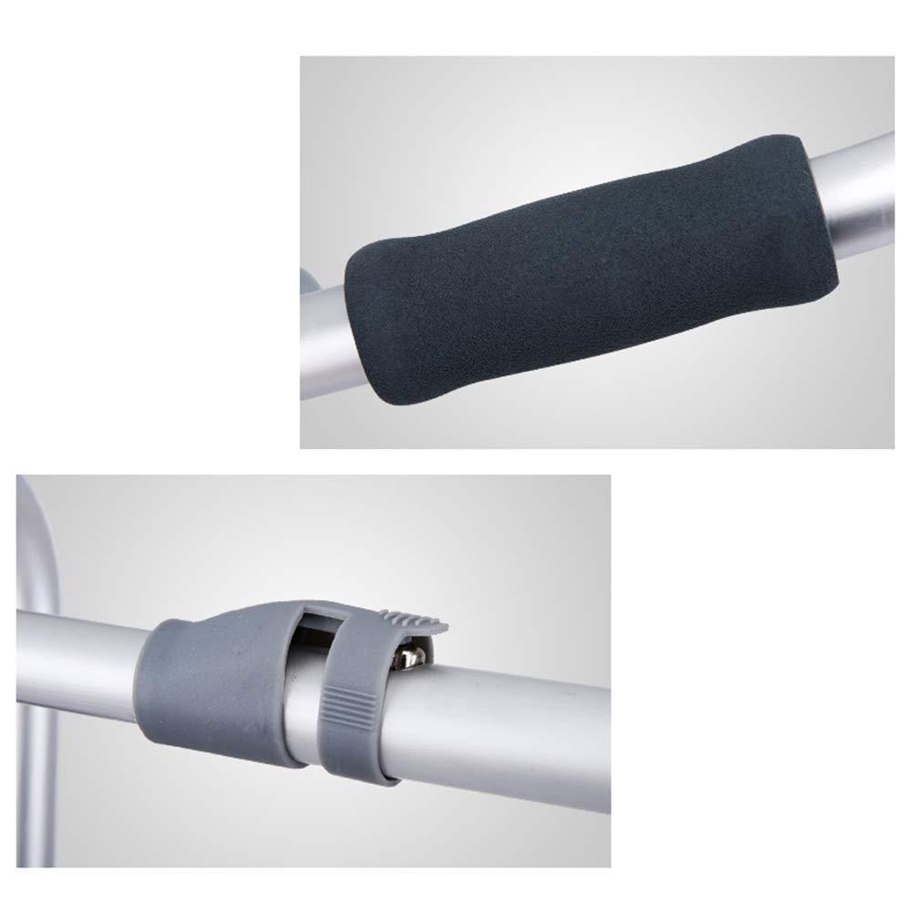 GFFFFFFJJJJJJJJJJJ Folding Rollator Four-Legged Walker for The Elderly Four-Legged Cane Sitting Bath Board + Potty + Casters Stainless Steel Auxiliary Walker