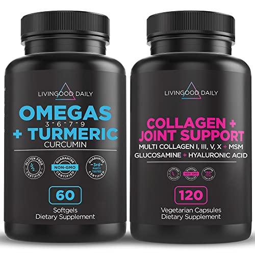 Livingood Daily Livingood Daily Joint Support Bundle - Omega Fatty Acids with Collagen to Support The Overall Joint Health