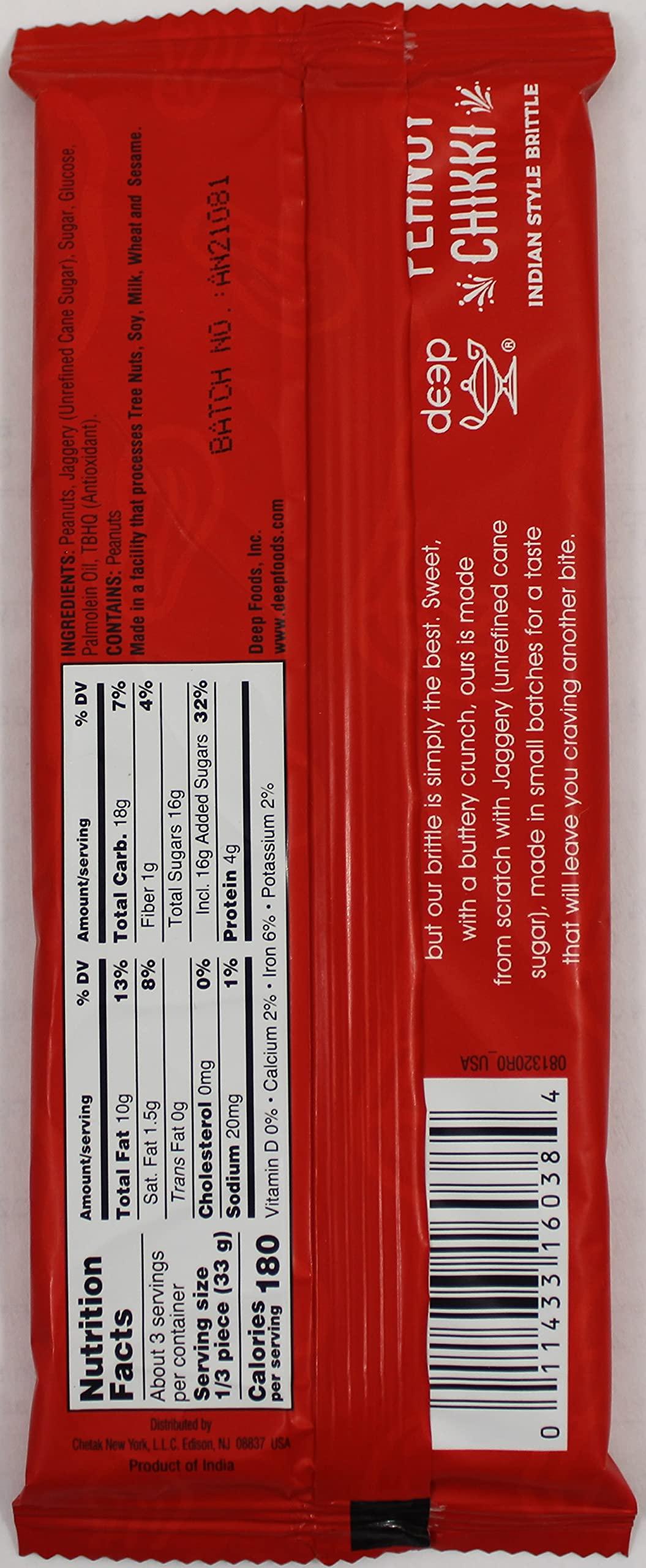 Deep Peanut Chikki Bar 3.5 Oz