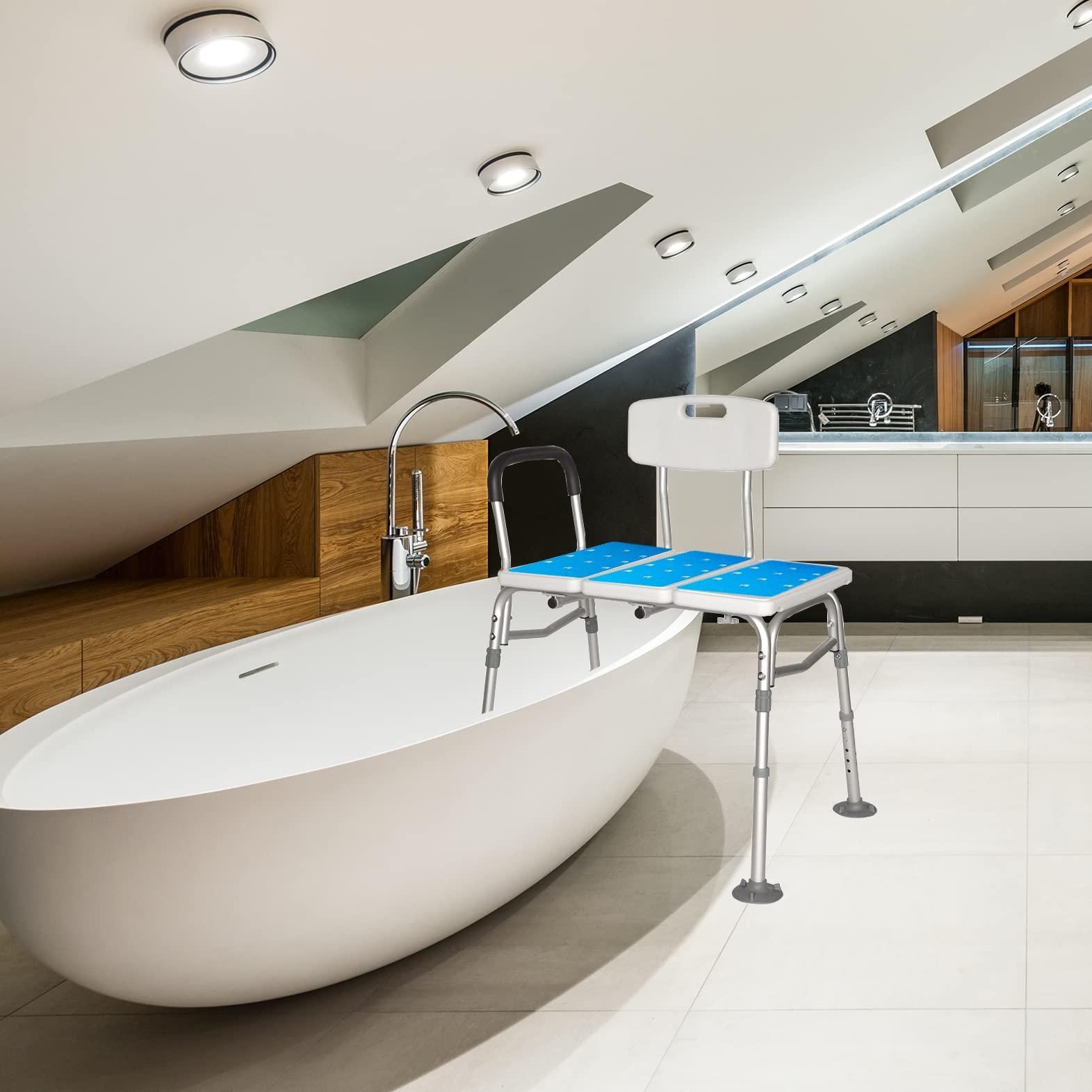 shenzhenshi yixia maoyi youxian gongsi 3 PCS Bathtub Transfer Bench Cushions with Adhesive Backing, Shower Pads Non Slip Soft Foam Pad 15'' x 7.5'' Padded Bath Tub Bench, 26'' Chair Pad, Seat Mat, Cover (MAT196X382)