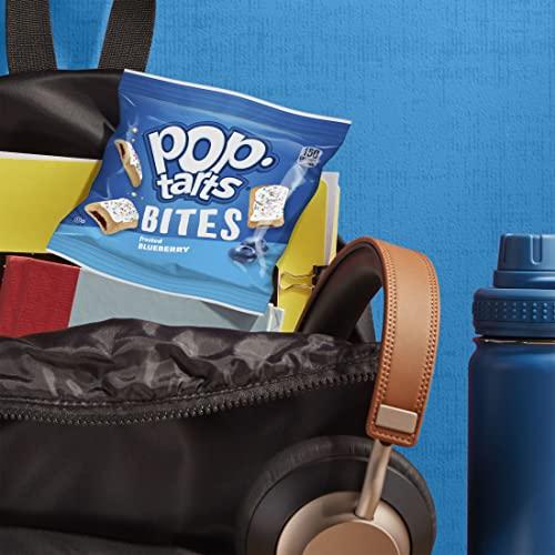 Pop-Tarts Pop-Tarts Baked Pastry Bites, Kids Snacks, School Lunch, Frosted Blueberry (5 Boxes, 25 Pouches)