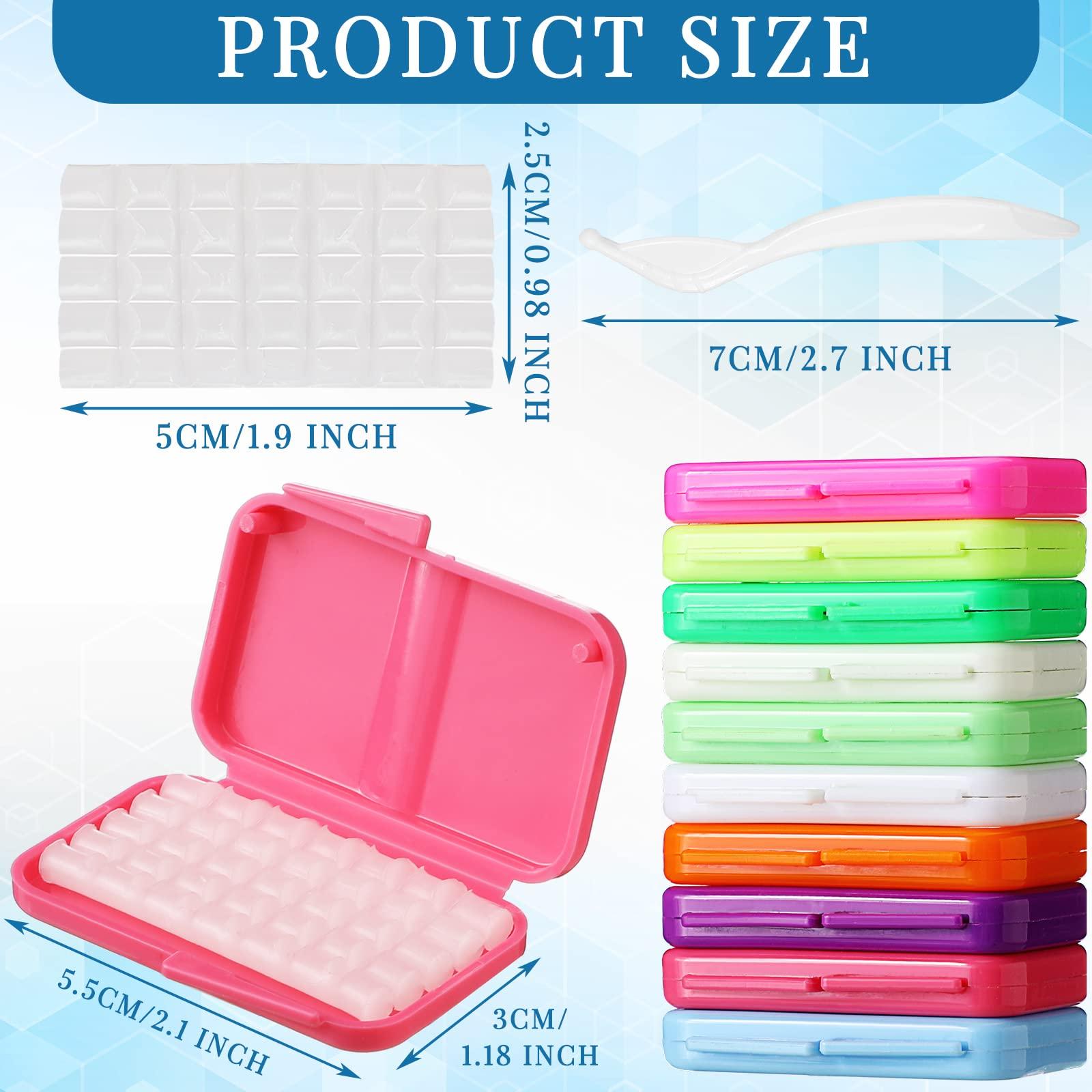 Sinmoe Sinmoe 40 Pack Dental Wax for Braces Orthodontic Wax for Teeth Oral Appliances with Colorful Storage Case and Small Plastic Cutter Repair Kit for Dental Care Wearer Braces Brackets