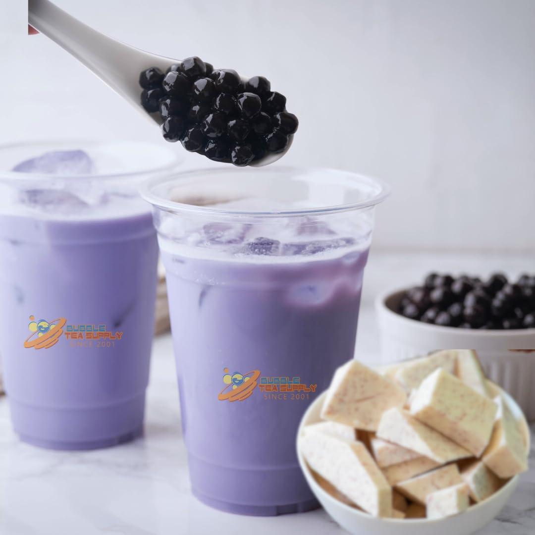 Bubble Tea Supply BUBBLE TEA SUPPLY 2.2# Boba Pearls, 45+ servings Taro powder, 1 bag fat straws - The BEST Tapioca Pearls Brown Sugar Boba Boba Balls Tapioca Boba Boba Bubbles Brown Sugar Boba Pearls Boba Pearl Boba Tea Balls to DIY Boba Drink Award Winning Boba Vari