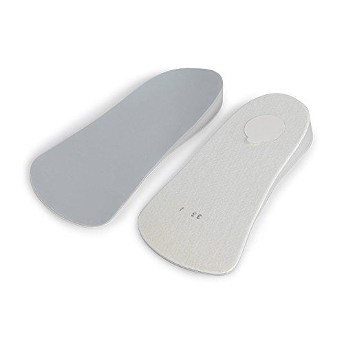 Memo Memo 3/4 Length Gray Arch Support Insoles, 28, (11 Little Kid)