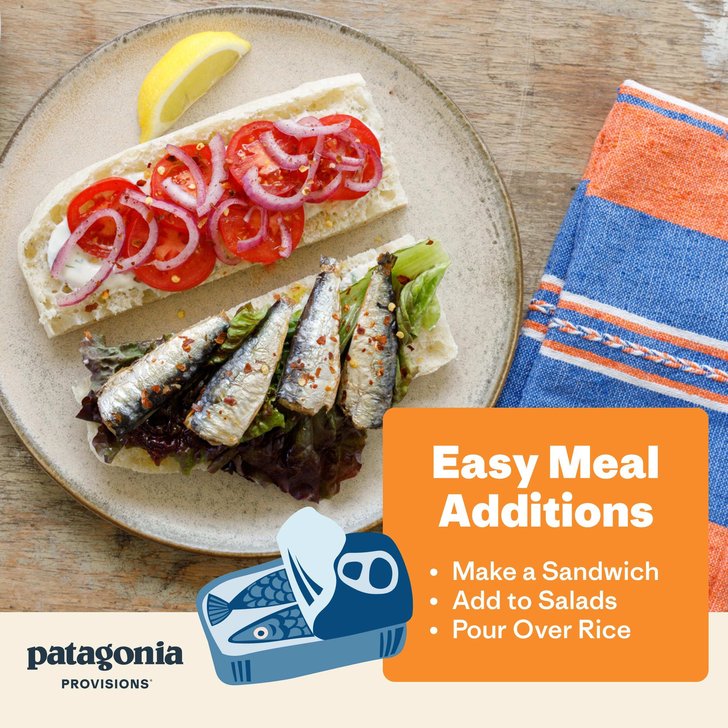 Patagonia Provisions Patagonia Provisions - Wild Sardines in Extra Virgin Olive Oil | Responsibly sourced in Spain | 15g Protein & Gluten Free