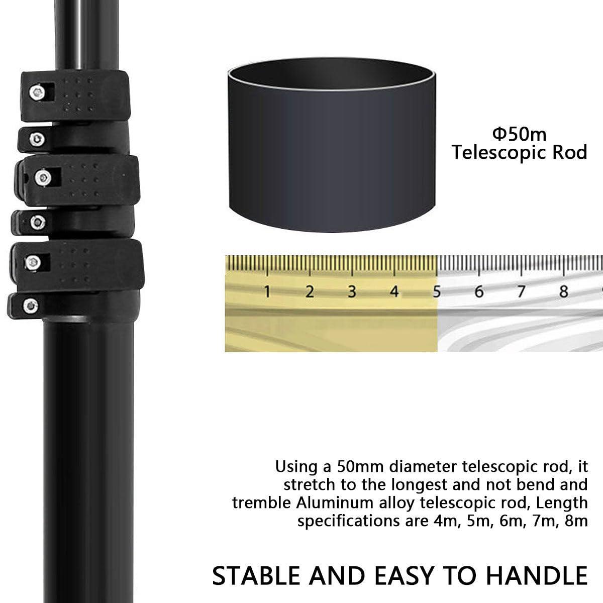 AUTUMFLATGAO AUTUMFLATGAO Solar Panel Cleaning Machine, Water Fed Telescopic Brush, Quickly Cleaner Roof, with Water Fed Pole & Backpack, for Photovoltaic Panel Cleaning,7m