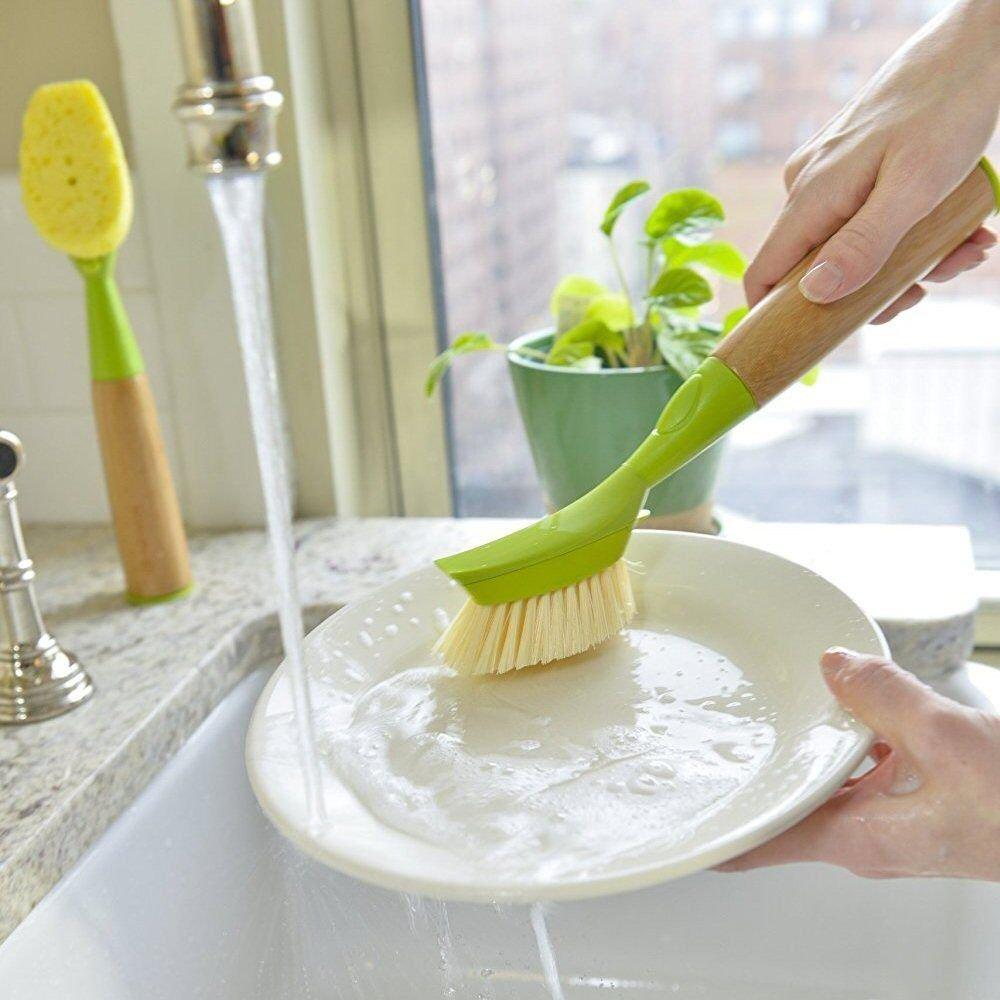 Full Circle Full Circle Suds Up Soap Dispensing Dish Brush with Bamboo Handle, 3 oz