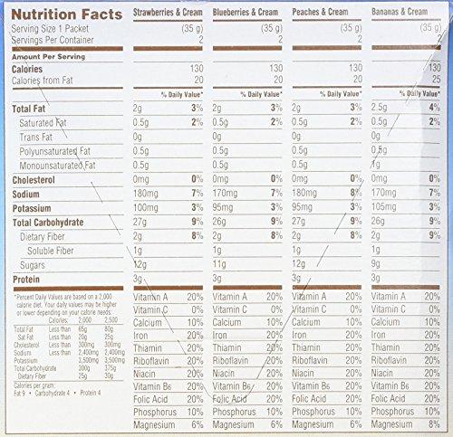 Quaker Quaker Instant Oatmeal Fruit & Cream, Variety Pack, 8-Count Boxes (Pack of 4)