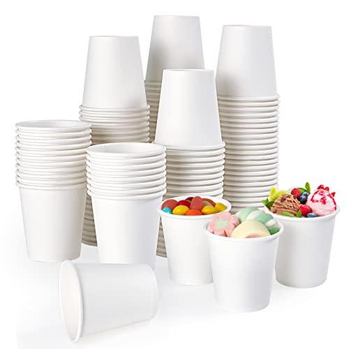 TV TOPVALUE TV TOPVALUE 600 Pack 4 oz Paper Cups, Bathroom Cups, Small Mouthwash Cups, White Paper Cups, Hot/Cold Drinking Cups, Mini Paper Cups for Home, School and Office