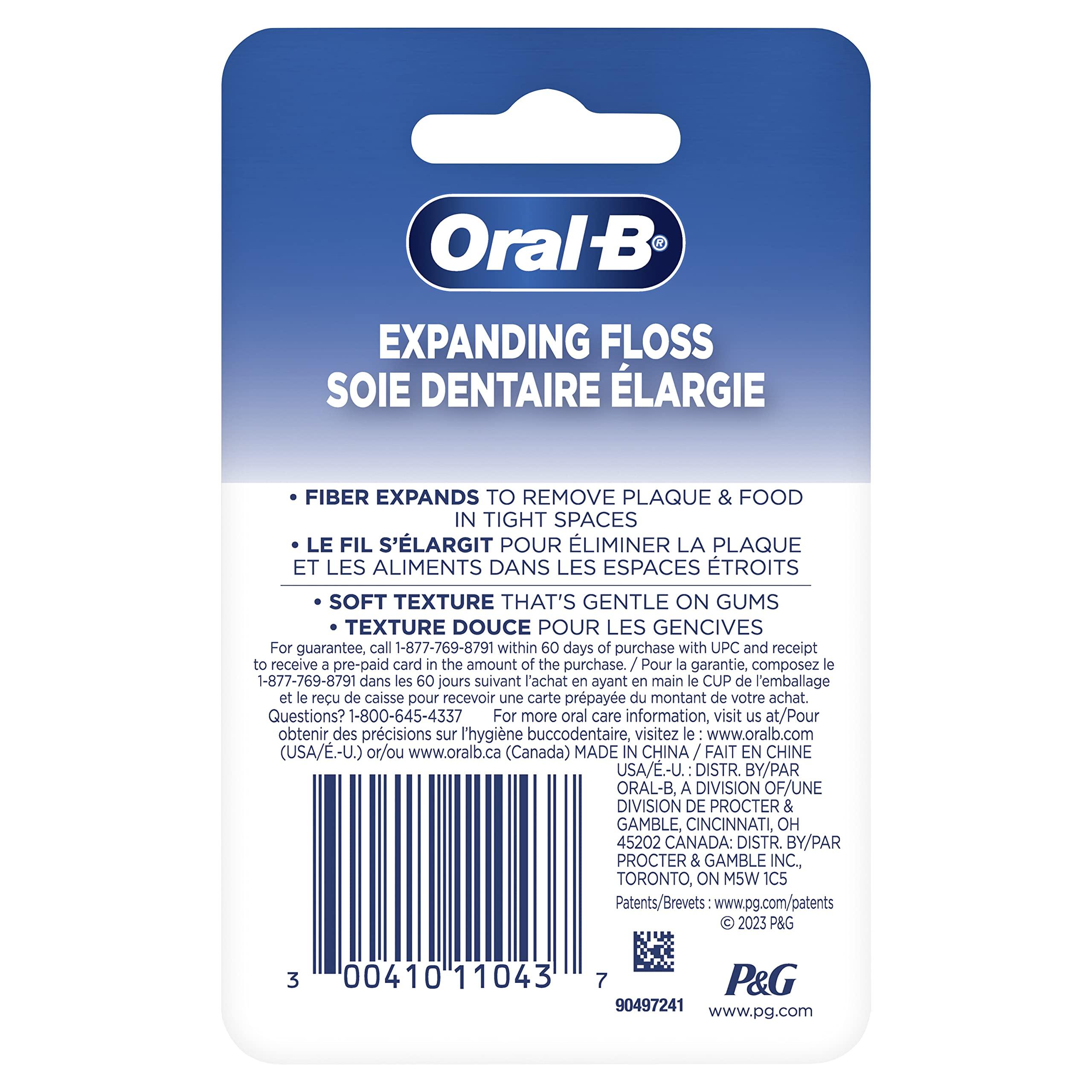 Oral-B Oral-B Expandable Dental Floss, Mint, Expands for A Deep Clean, 6 Pack (50M)