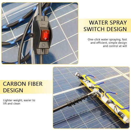 AUTUMFLATGAO AUTUMFLATGAO Solar Panel Cleaning Machine, Water Fed Telescopic Brush, Quickly Cleaner Roof, with Water Fed Pole & Backpack, for Photovoltaic Panel Cleaning,7m