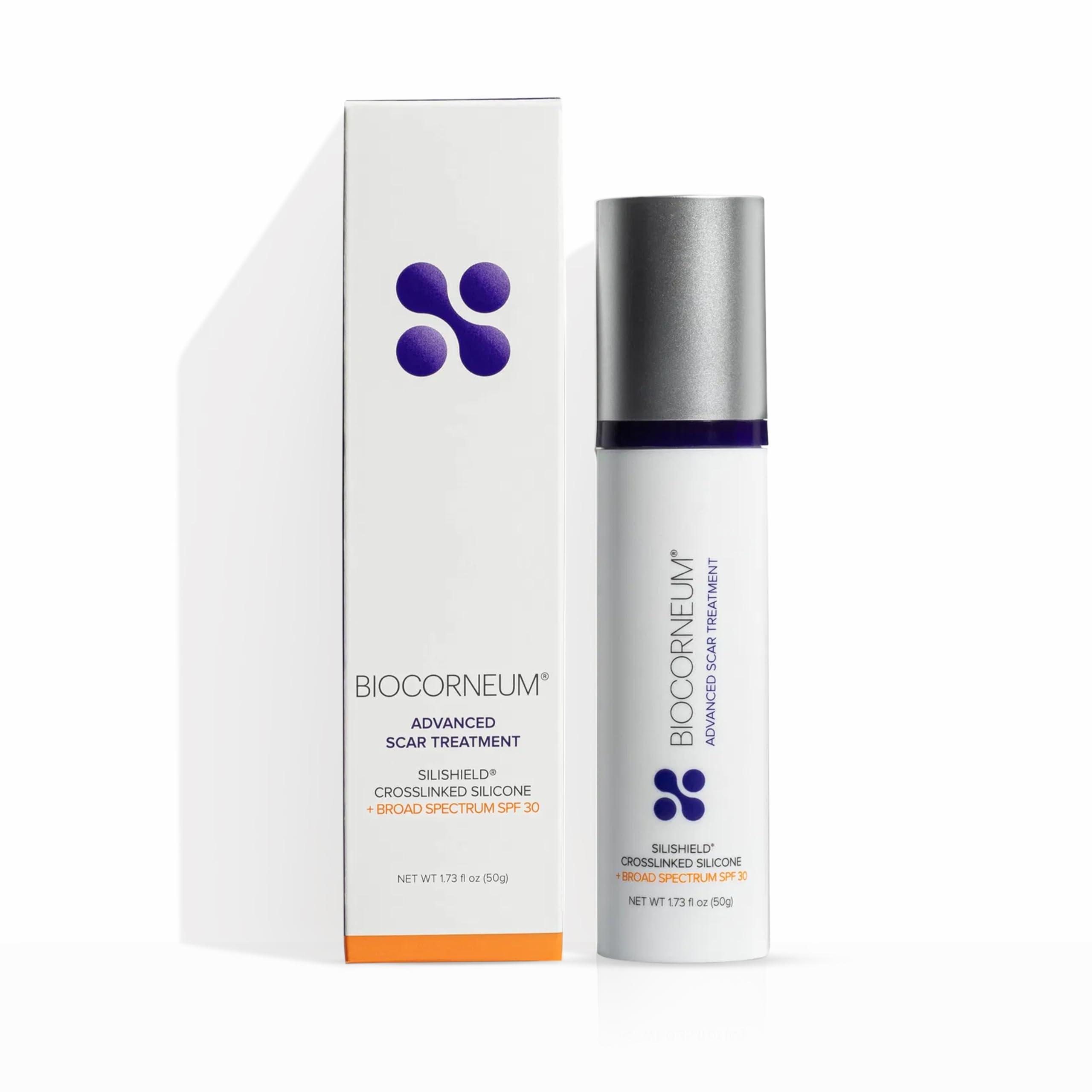 BIOCORNEUM Advanced Scar Treatment with Silishield & SPF 30 50g  Made in the USA, Fast-Drying, Water-Resistant Silicone Scar Gel - Surgeon Recommended for New & Old Scars - Suitable for Children Over 6 Months